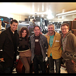 Felipe Andrés Varela, Inma Ortiz, Xavi Capellas, Xavi Turull y Jordi Bonell en Montal Park Studios.