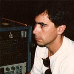 Prueba de sonido en la gira de Serrat, México 1992